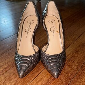 Jessica Simpson Textured Black Heels